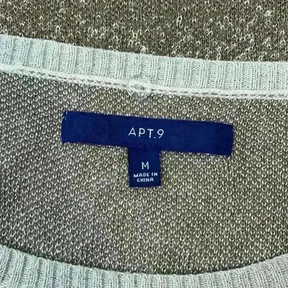 Apt. 9 Sparkly Long Scoop Neck Sweater Size M - Picture 5 of 8